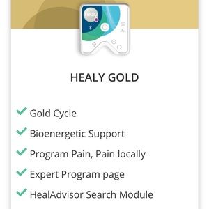 The Healy Gold Edition includes the Healy device with the Healy App.